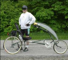 Dick Jonseck and his LWB bike, a RANS Stratus